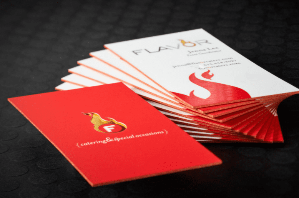 Painted edge business cards